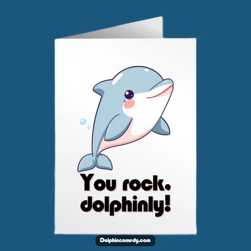 Free Printable Congrats Card: Content Dolphin's Graceful Swim for Hilarious Success