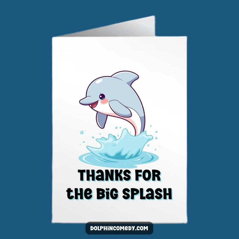 Free Printable Dolphin Thank You Card: Splashy Gratitude Expressed