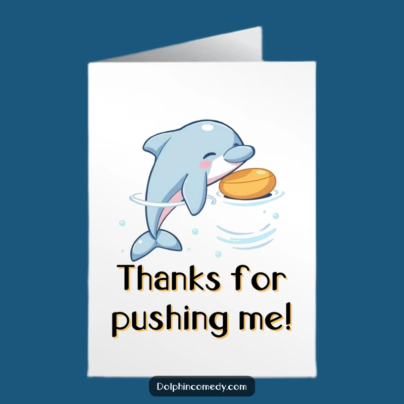 Free Printable Thank You Card: Dolphin Play, Funny Downloadable Appreciation