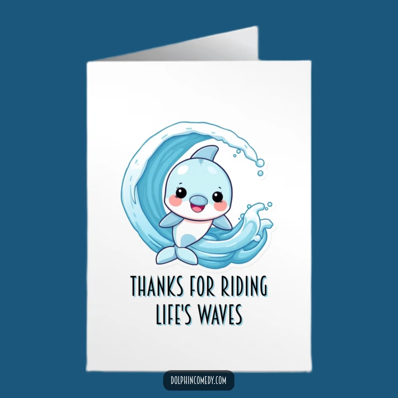 Free Printable Thank You Dolphin Card - Grateful Ocean Playfulness