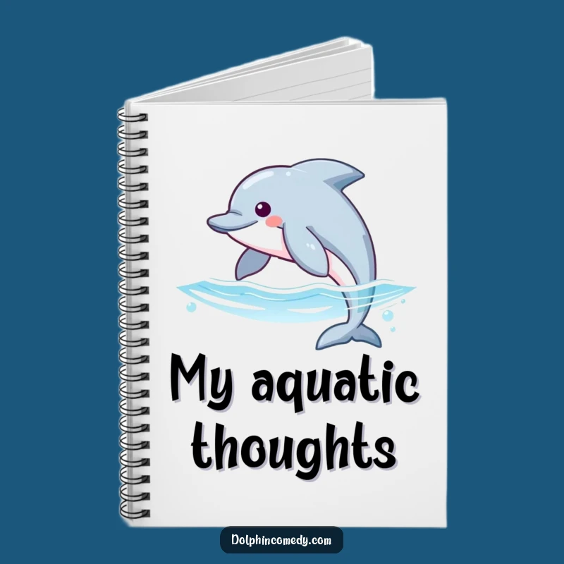 Funny Dolphin Glide Notebook: Jot Down Ideas, Great Gift for Writers