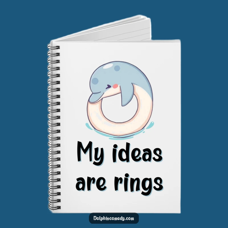 Funny Dolphin Ring Toss Notebook: Jot Down Ideas with Hilarious Marine Fun, Great Gift