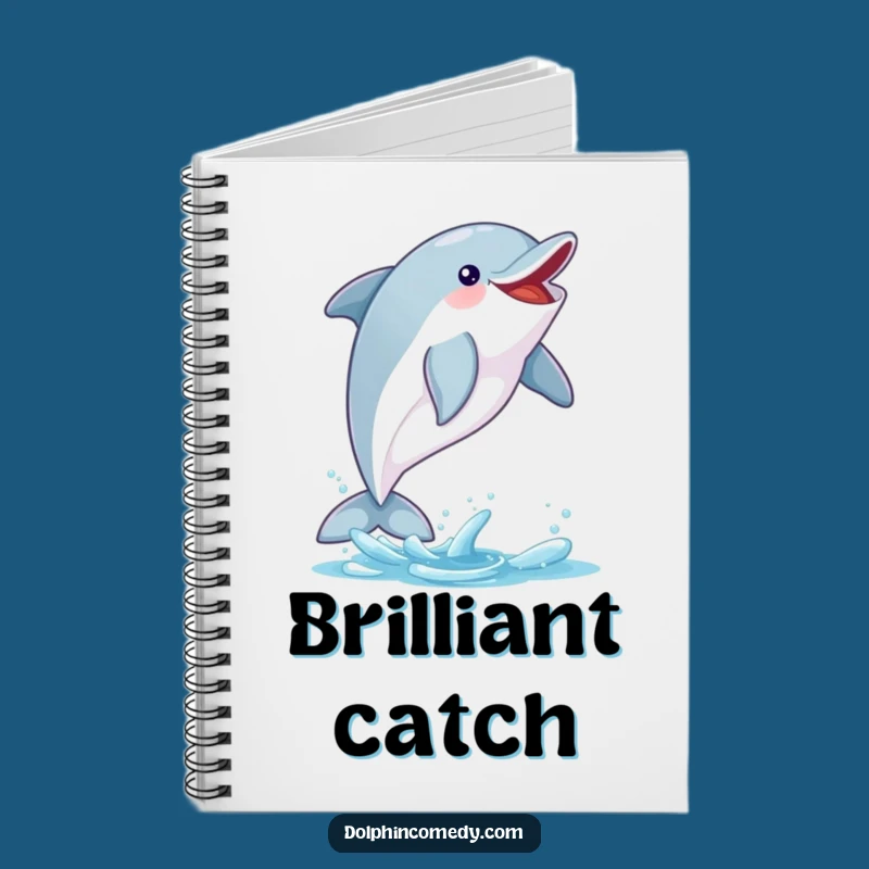 Funny Excited Dolphin Notebook: Jot Down Your Victories, Great Funny Gift