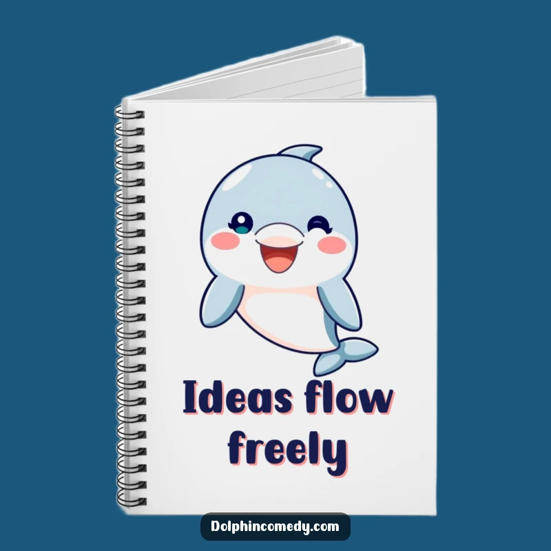 Funny Friendly Dolphin Notebook: Welcoming Smile for Notes, Your Creative Funny Gift