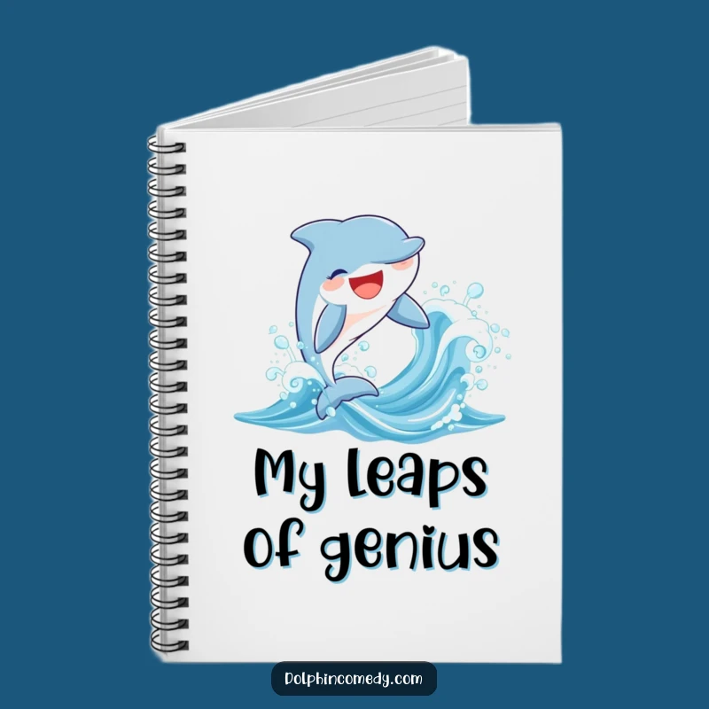 Funny Joyful Dolphin Notebook - Humorous Journal for Ocean Thoughts