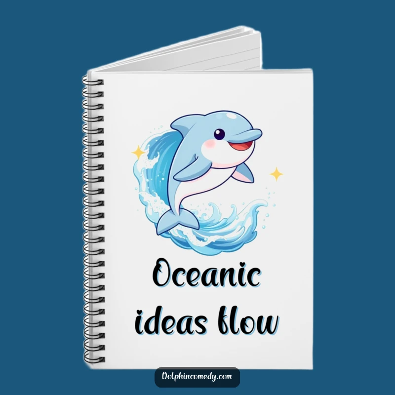 Funny Dolphin Journal: Joyful Character's Ocean Thoughts, Creative Funny Gift