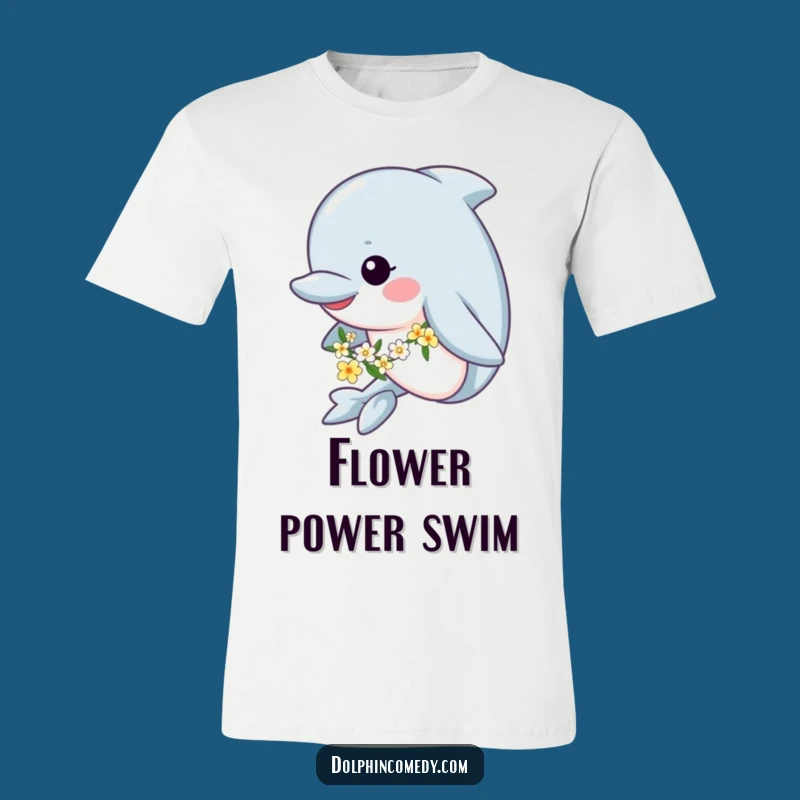 Funny Floral Dolphin T-Shirt: Cute Water Friend, Great Gift for Nature Lovers