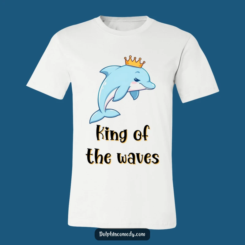 Funny Crown Dolphin T-Shirt: Regal Comfort for a Playfully Pompous Personality