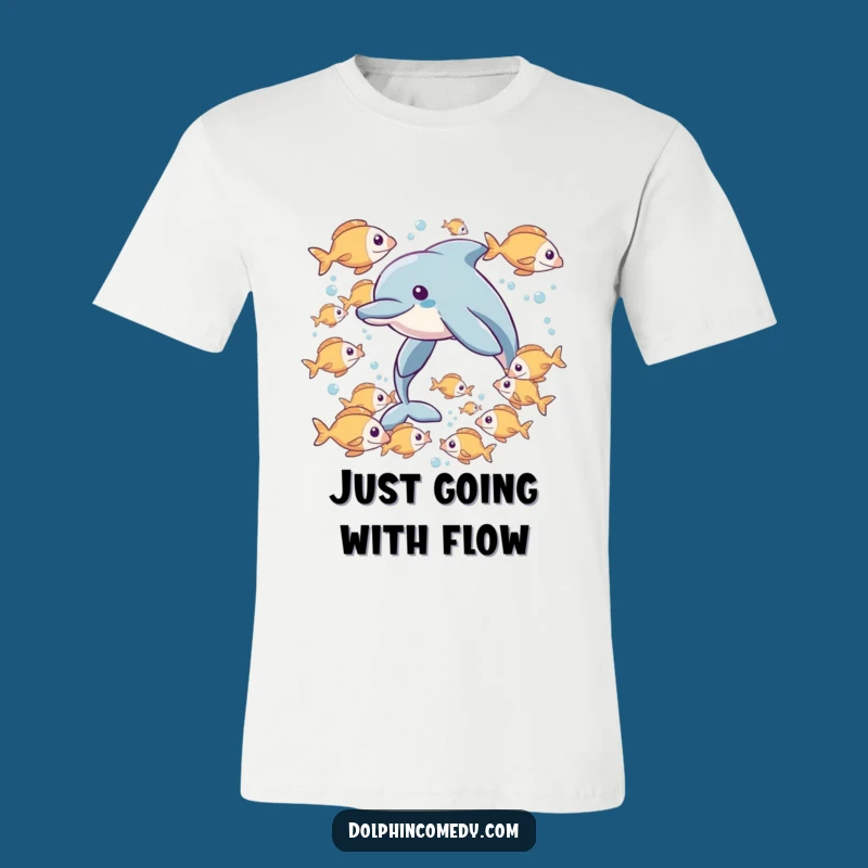 Funny Dolphin & Fish Crew T-Shirt - Ocean Buddies Funny Gift