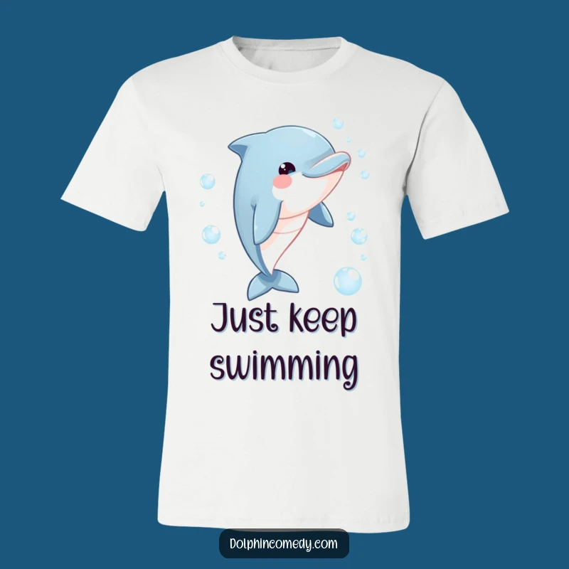 Funny Dolphin Bubble Chase T-Shirt: A Comical Tee for Playful Personalities