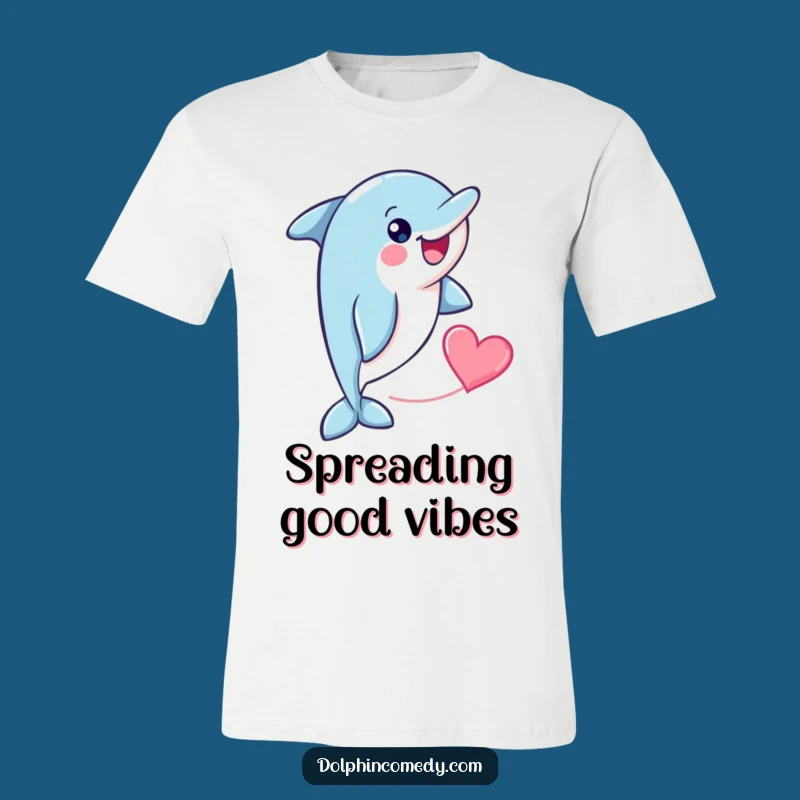 Funny Dolphin Heart Tee: Romantic Sea Creature Shirt, Ideal Funny Gift