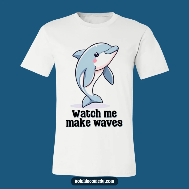 Funny Alert Dolphin T-Shirt: Awesome Oceanic Jump Graphic Tee