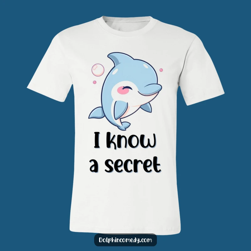 Witty Dolphin T-Shirt: Winking and Blowing Bubbles, Funny Gift