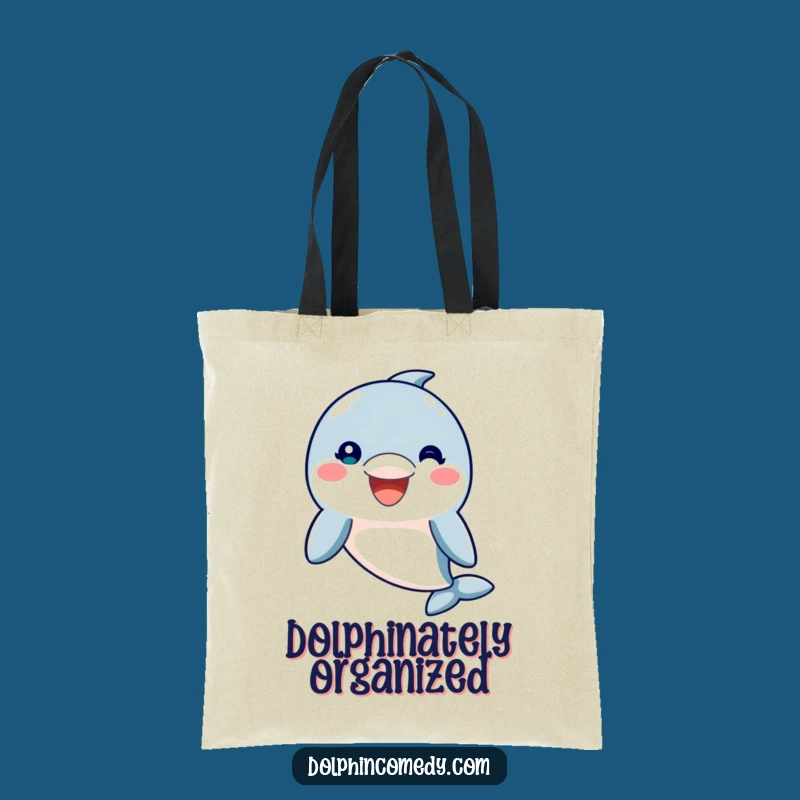Funny Friendly Dolphin Tote Bag: Welcoming Smile, Carry Your Essentials in Style