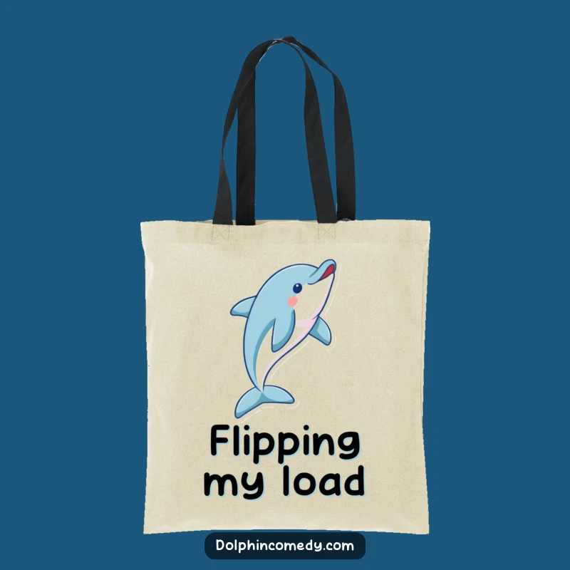 Funny Dolphin Flip Tote Bag - Carry Your Enthusiasm