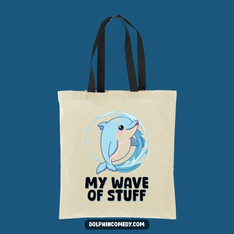 Funny Playful Dolphin Tote Bag - Durable & Hilarious Ocean Carry-All